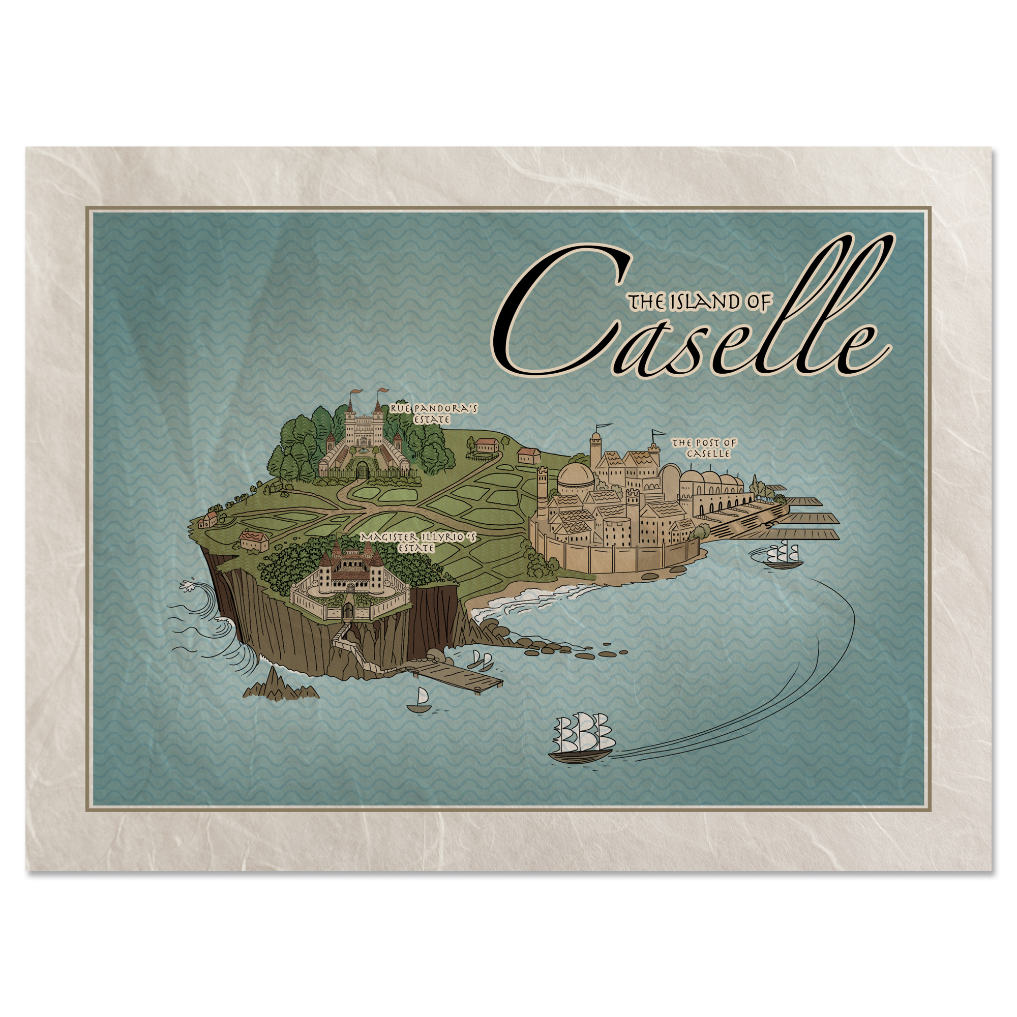 High-Quality Fantasy World Map (fragment)